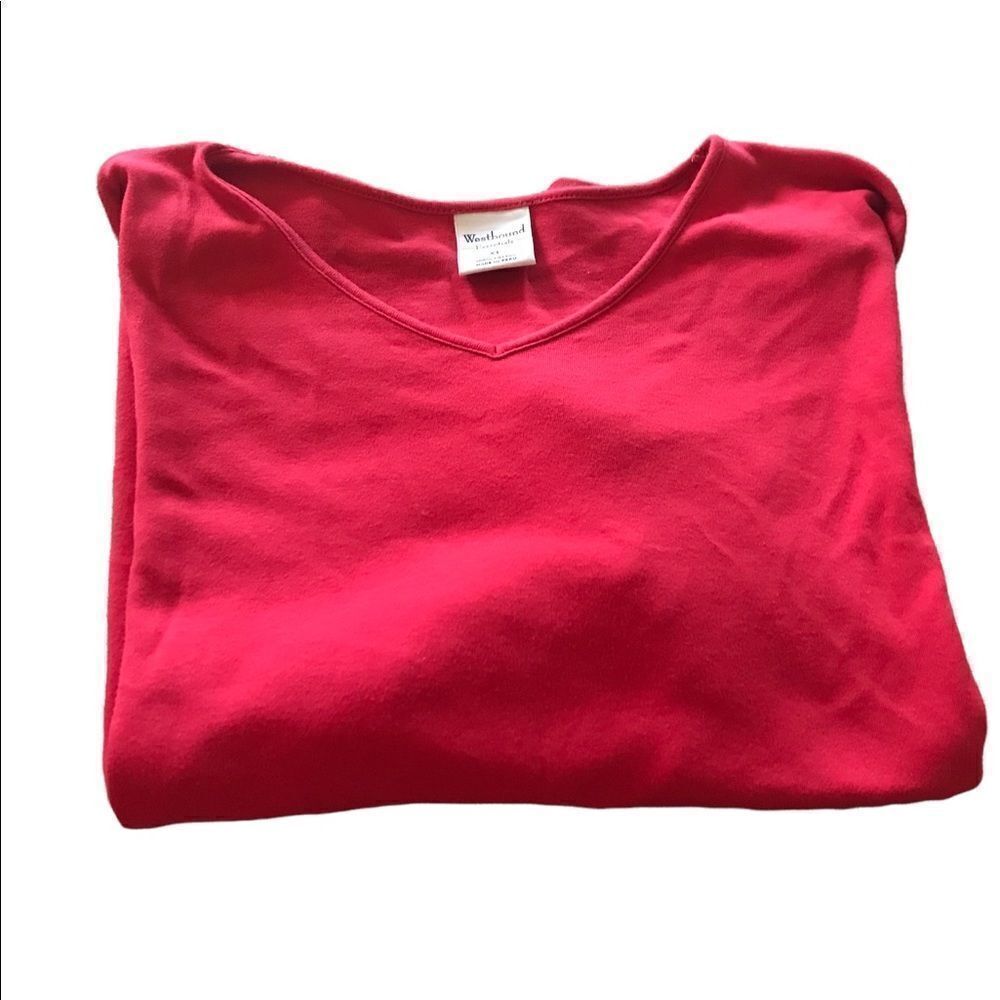 Westbound size XL red v necked t shirt excrement condition